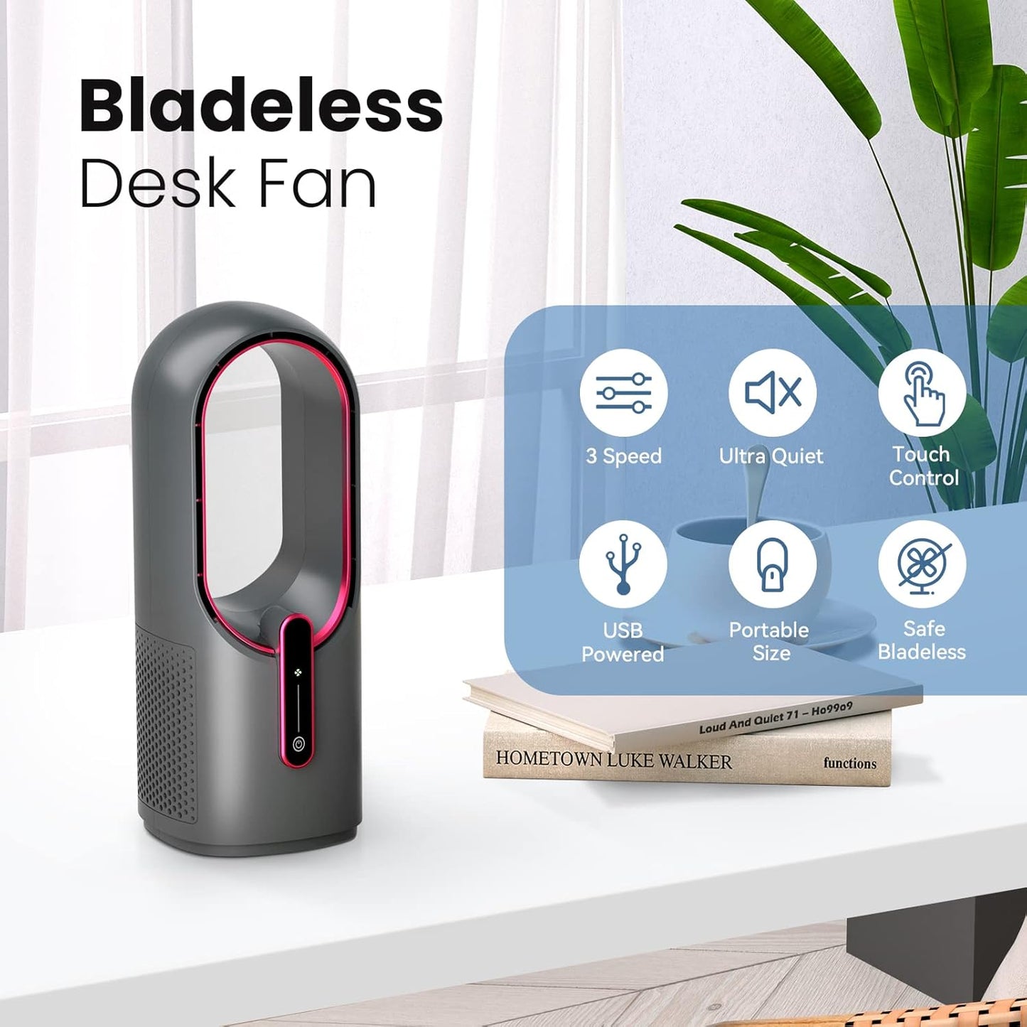 Retractable Silent Desk Fan